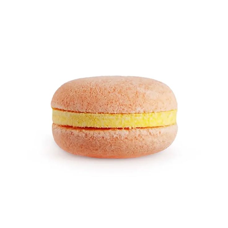 Macaron de bain effervescent parfum pêche